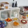 Buffet con colazione varia e colorata.