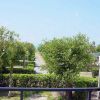 Viale alberato verso il mare, con siepi ben curate ai lati.
